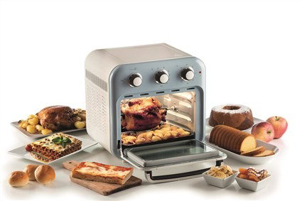 Ariete Vintage Air Fryer et Mini-Four Bleu 16L