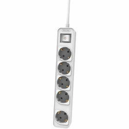 PHILIPS Base multiple avec 5 prises et interrupteur, 1,5 m - blanc