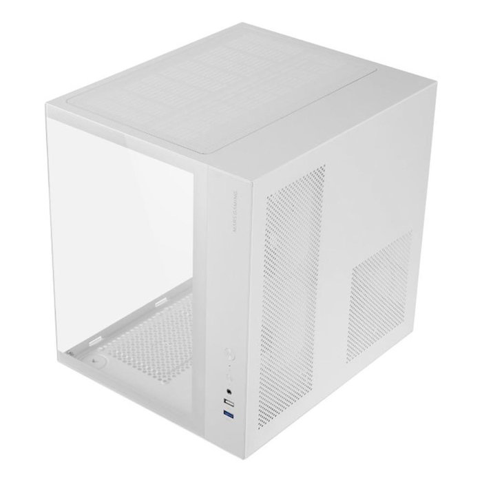 Mars Gaming MCVONEW Boîtier PC ATX Cube Blanc Double Vitre Trempée USB 3.0 Mars Gaming MCVONEW Boîtier PC ATX Cube Blanc Double Vitre Trempée USB 3.0