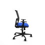 Chaise Yunquera Synchro 4 positions tissu Bleu Maille Noir Base en nylon noir Accoudoir 1D Sans appui-tête Roulettes 65mm nylon