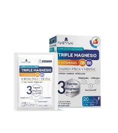 NATYSAL Triple Magnésio avec Vitamines D3 et B6, 20 sachets