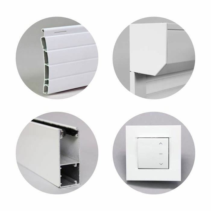 France Combi Volet Roulant Double Paroi PVC Blanc 140 x 120 cm Motorisé France Combi Volet Roulant Double Paroi PVC Blanc 140 x 120 cm Motorisé