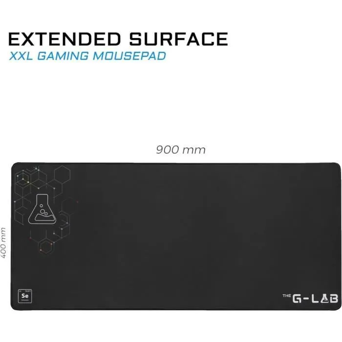 The G-Lab PAD SELENIUM - Tapis de souris gaming XXL (900 x 400 x 4 mm) - Noir