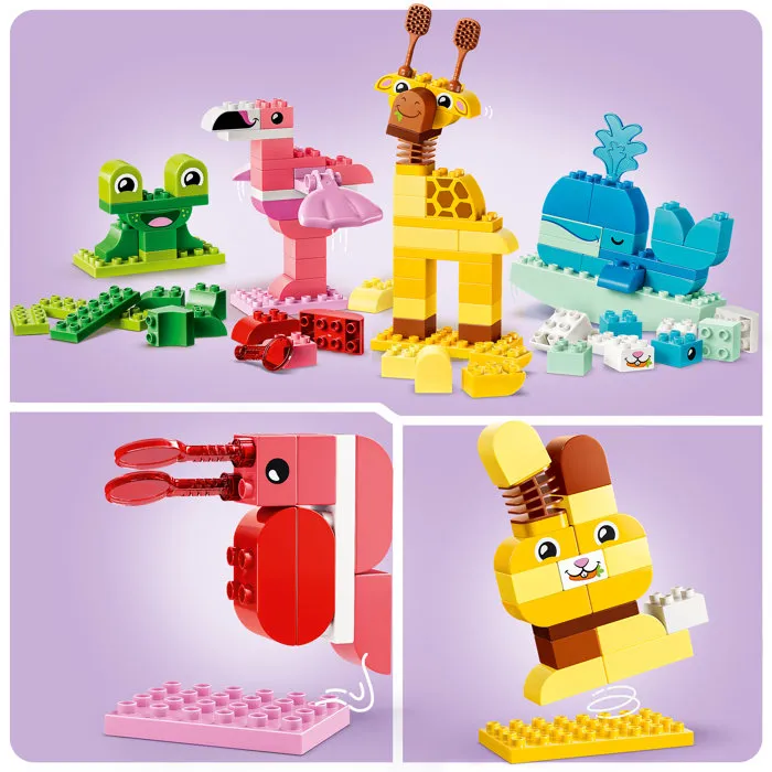 LEGO DUPLO 10472 Jeu de Construction d'Animaux - Jouet Éducatif et Montessori pour Enfants dès 3 Ans