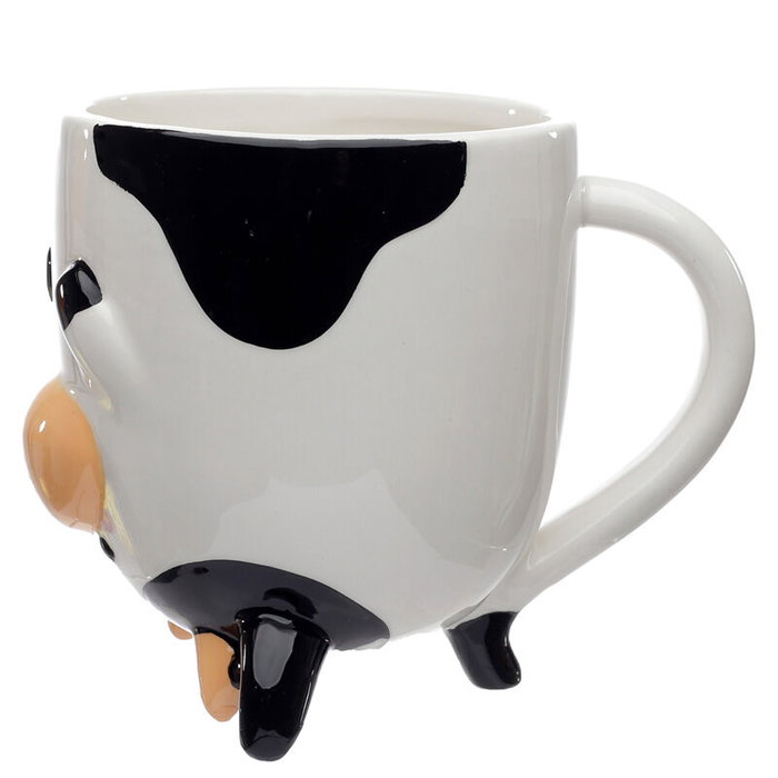 PUCKATOR Tasse Vache 3D 500ml en Céramique - Non Lavable au Lave-Vaisselle et Micro-Ondes
