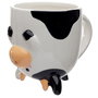 PUCKATOR Tasse Vache 3D 500ml en Céramique - Non Lavable au Lave-Vaisselle et Micro-Ondes