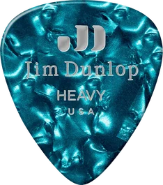 DUNLOP Pack de 72 Médiators Genuine Celluloid Classic Turquoise - Heavy