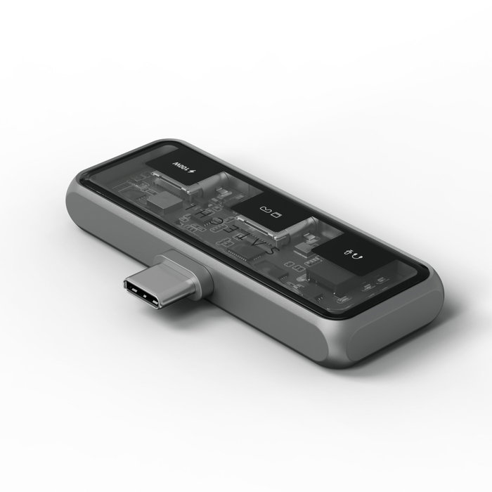 Satechi USB-C PD Mobile XR Hub & 3.5mm Audio - Gris Space Grey Satechi USB-C PD Mobile XR Hub & 3.5mm Audio - Gris Space Grey