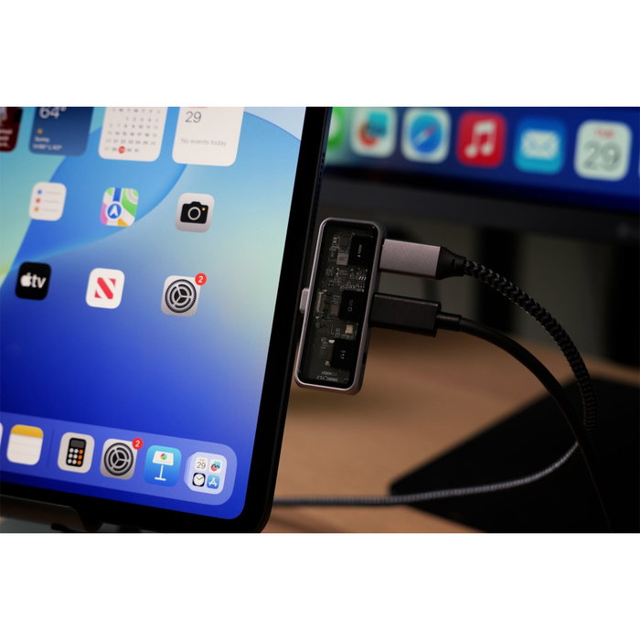 Satechi USB-C PD Mobile XR Hub & 3.5mm Audio - Gris Space Grey Satechi USB-C PD Mobile XR Hub & 3.5mm Audio - Gris Space Grey
