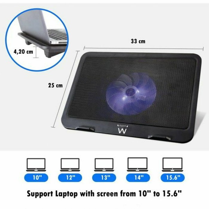 Support de refroidissement pour ordinateur portable Ewent EW1250