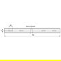 OMGE Barre d'union Fliter 700 pour guide caché, 700 mm, finition zinguée, fer