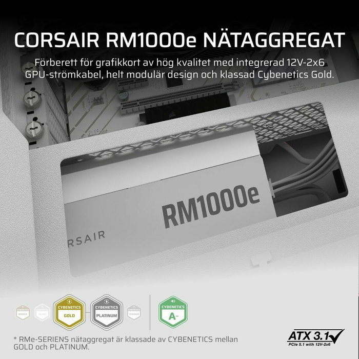 Corsair RM1000e White 1000W ATX 3.1