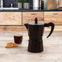 Quid Cafetière Aluminium Black Coffee 3 Tasses (6 Unités) Noir Compatible Induction Vitrocerámica Gaz Électrique