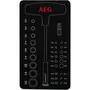 AEG - Coffret clé en T avec embouts et douilles, support en mousse haute densité, coffret antichoc