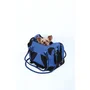M Pets Sac de Transport pour Chien Chat REMIX 2 en 1 Bleu, Pliable Léger, 41 x 28 x 28 cm, avec Ceinture Baudrier et Tissu Résistant