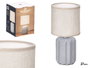 Giftdecor Lampe de Table Rayures Grises 13 x 19 x 27 cm (Set de 12)