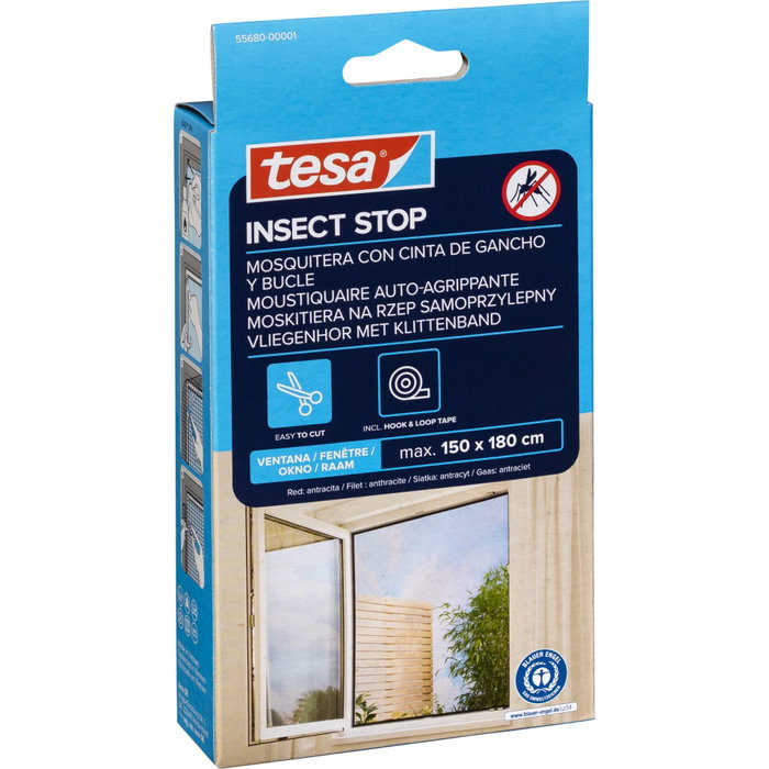 Tesa Insect Stop Standard 1,5 m x 1,8 m Anthracite
