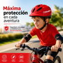 Toimsa - Casque vélo/enfant - Rouge - Taille unique ajustable 52-56 cm - Pour enfants de 3 à 7 ans