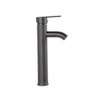 Robinet de salle de bain monomando noir avec bec haut