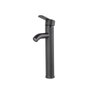 Robinet de salle de bain monomando noir avec bec haut