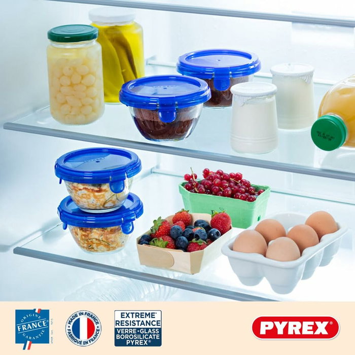 Pyrex Cook & Go Lot de 5 mini bols ronds en verre 0,2 L