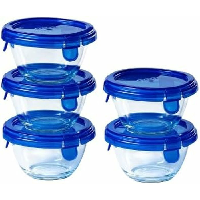Pyrex Cook & Go Lot de 5 mini bols ronds en verre 0,2 L