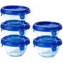 Pyrex Cook & Go Lot de 5 mini bols ronds en verre 0,2 L