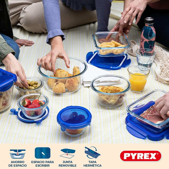 Pyrex Cook & Go Lot de 5 mini bols ronds en verre 0,2 L