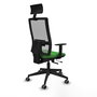 Piqueras y Crespo Chaise de Bureau Horna 1D066G1 Vert et Gris