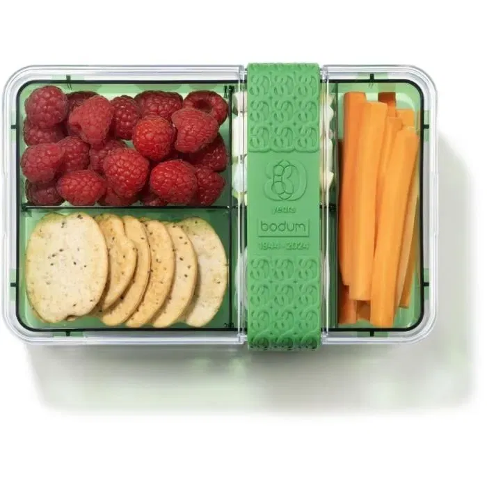 Bodum Bistro Lunch Box Réutilisable à Compartiments avec Couverts Inclus, Boîte Repas Écologique pour Déjeuner au Travail