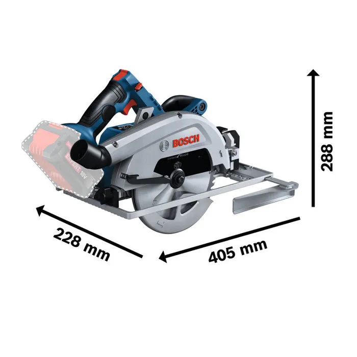 Bosch Professional Scie circulaire sans fil GKS 18V-68 G, 18V 190mm, coffret avec butée parallèle, lame et calage, pour bois et composites Bosch Professional Scie circulaire sans fil GKS 18V-68 G, 18V 190mm, coffret avec butée parallèle, lame et calage, pour bois et composites