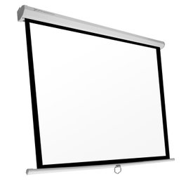 Phoenix technologies Écran de projection manuel 80 pouces pour videoprojecteur, mural ou plafond, formats 1:1 4:3 16:9, blanc mat