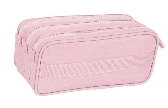Safta Portatodo Triple Big Kappa Basics - Trousse de rangement portable pour enfant, rose - 21,5 x 10 x 8 cm
