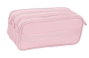 Safta Portatodo Triple Big Kappa Basics - Trousse de rangement portable pour enfant, rose - 21,5 x 10 x 8 cm