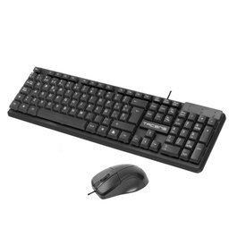Tacens Anima ACP02ES Combo Clavier et Souris Noir - USB, 1200 DPI, Design Ergonomique