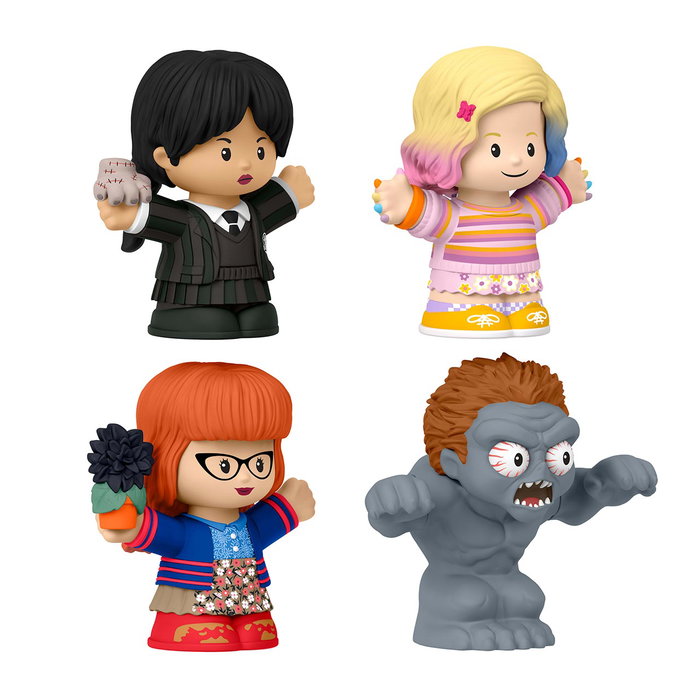 Little People Pack de 4 figurines collectionneur série Mercredi - Wednesday Addams, Cosa, Enid Sinclair, Marilyn Thornhill et Hyde - Figurines détaillées +14 ans Little People Pack de 4 figurines collectionneur série Mercredi - Wednesday Addams, Cosa, Enid Sinclair, Marilyn Thornhill et Hyde - Figurines détaillées +14 ans