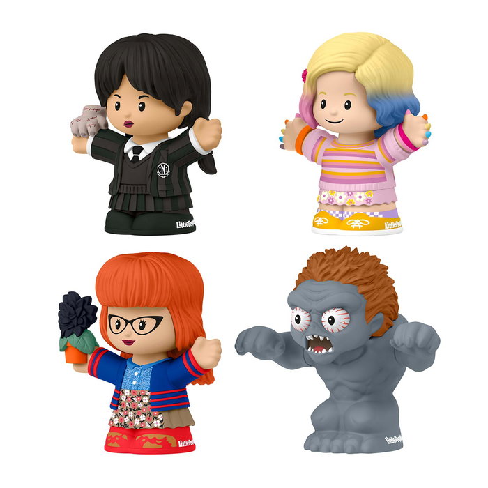 Little People Pack de 4 figurines collectionneur série Mercredi - Wednesday Addams, Cosa, Enid Sinclair, Marilyn Thornhill et Hyde - Figurines détaillées +14 ans Little People Pack de 4 figurines collectionneur série Mercredi - Wednesday Addams, Cosa, Enid Sinclair, Marilyn Thornhill et Hyde - Figurines détaillées +14 ans