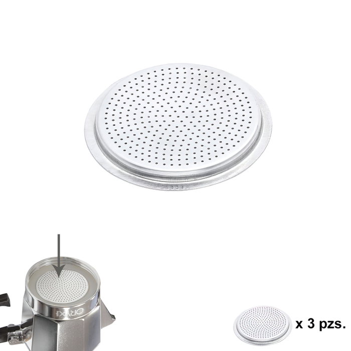 ORYX Filtre pour Cafetière Aluminium Classic / Induction 3 Tasses (Pack de 3) ORYX Filtre pour Cafetière Aluminium Classic / Induction 3 Tasses (Pack de 3)