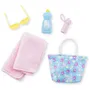 Corolle - Coffret Zoé à la Plage - Poupée mannequin Corolle Girls 28 cm - Avec 5 accessoires de plage - Idée cadeau fille dès 4 ans