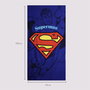 CERDÁ - Toile de bain Superman DC Comics 90x180 cm - Microfibre 100% polyester 250 g/m² - Toalla Superman DC Comics microfibra