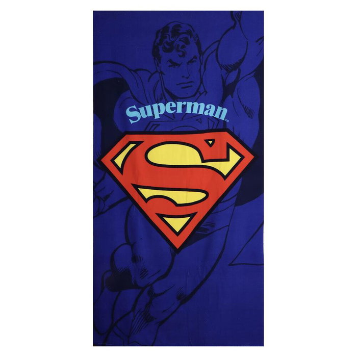 CERDÁ - Toile de bain Superman DC Comics 90x180 cm - Microfibre 100% polyester 250 g/m² - Toalla Superman DC Comics microfibra