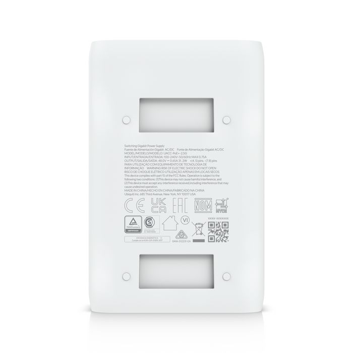 Ubiquiti Adaptateur PoE+ 2.5 Gigabit 30W - 48V DC / 0.65A - Protection contre les surtensions - Avec indicateur LED Ubiquiti Adaptateur PoE+ 2.5 Gigabit 30W - 48V DC / 0.65A - Protection contre les surtensions - Avec indicateur LED