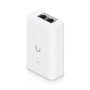 Ubiquiti Adaptateur PoE+ 2.5 Gigabit 30W - 48V DC / 0.65A - Protection contre les surtensions - Avec indicateur LED
