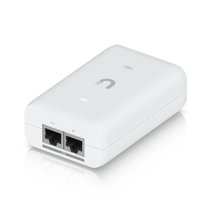 Ubiquiti Adaptateur PoE+ 2.5 Gigabit 30W - 48V DC / 0.65A - Protection contre les surtensions - Avec indicateur LED Ubiquiti Adaptateur PoE+ 2.5 Gigabit 30W - 48V DC / 0.65A - Protection contre les surtensions - Avec indicateur LED