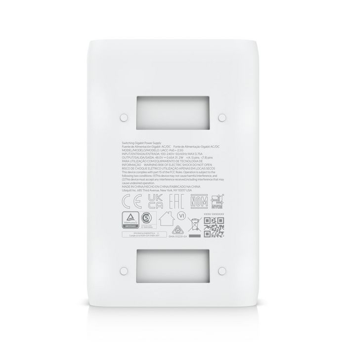 Ubiquiti Adaptateur PoE+ 2.5 Gigabit 30W - 48V DC / 0.65A - Protection contre les surtensions - Avec indicateur LED Ubiquiti Adaptateur PoE+ 2.5 Gigabit 30W - 48V DC / 0.65A - Protection contre les surtensions - Avec indicateur LED