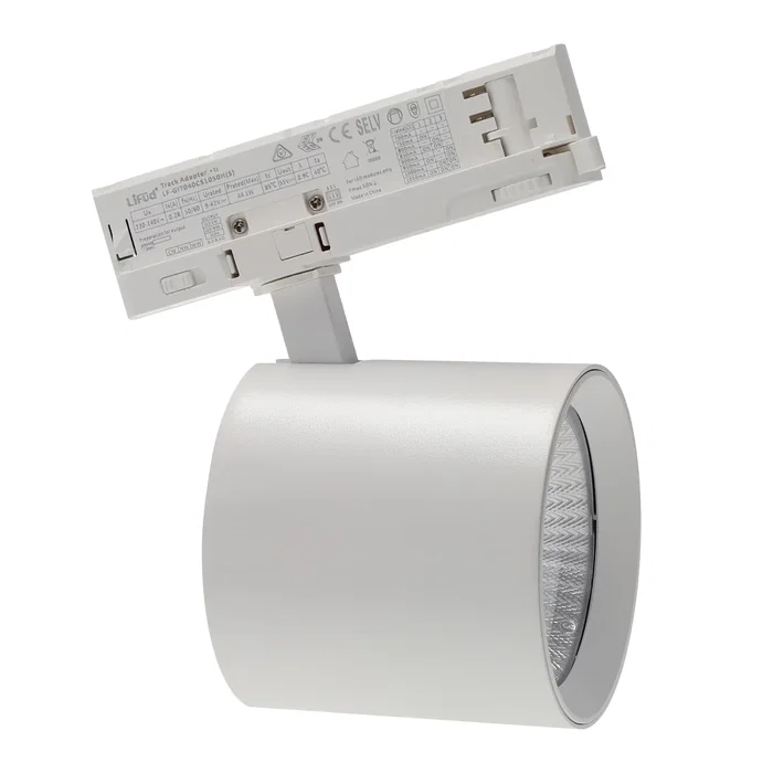 Spot de Rail LED 40W 90Lm/W CCT Tonalité de Lumière Ajustable Driver Lifud Trifásico 50.000H