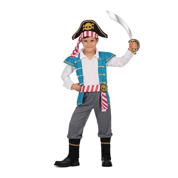 My Other Me - Déguisement Pirate Complet Taille 10-12 Ans : Chapeau, Chemise avec Gilet et Ceinture, Pantalon et Guêtres My Other Me - Déguisement Pirate Complet Taille 10-12 Ans : Chapeau, Chemise avec Gilet et Ceinture, Pantalon et Guêtres