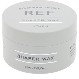 Ref Shaper Wax Crème Coiffante, Fixation Moyenne, Souple, Corps et Texture, Brillance Naturelle, Tube 85 ml N°424