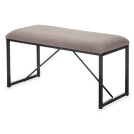 Gift Decor Banc Marron Métal Tissu 81 x 42 x 38 cm
