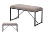 Gift Decor Banc Marron Métal Tissu 81 x 42 x 38 cm